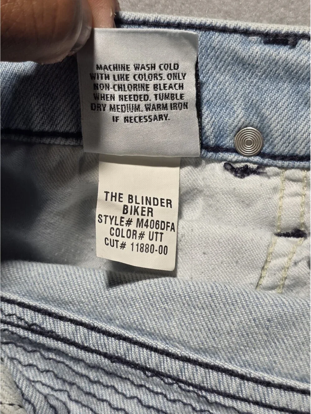 Hudson Jeans Mens Size 29 The Blinder Skinny Biker (M406DFA) Moto Distressed